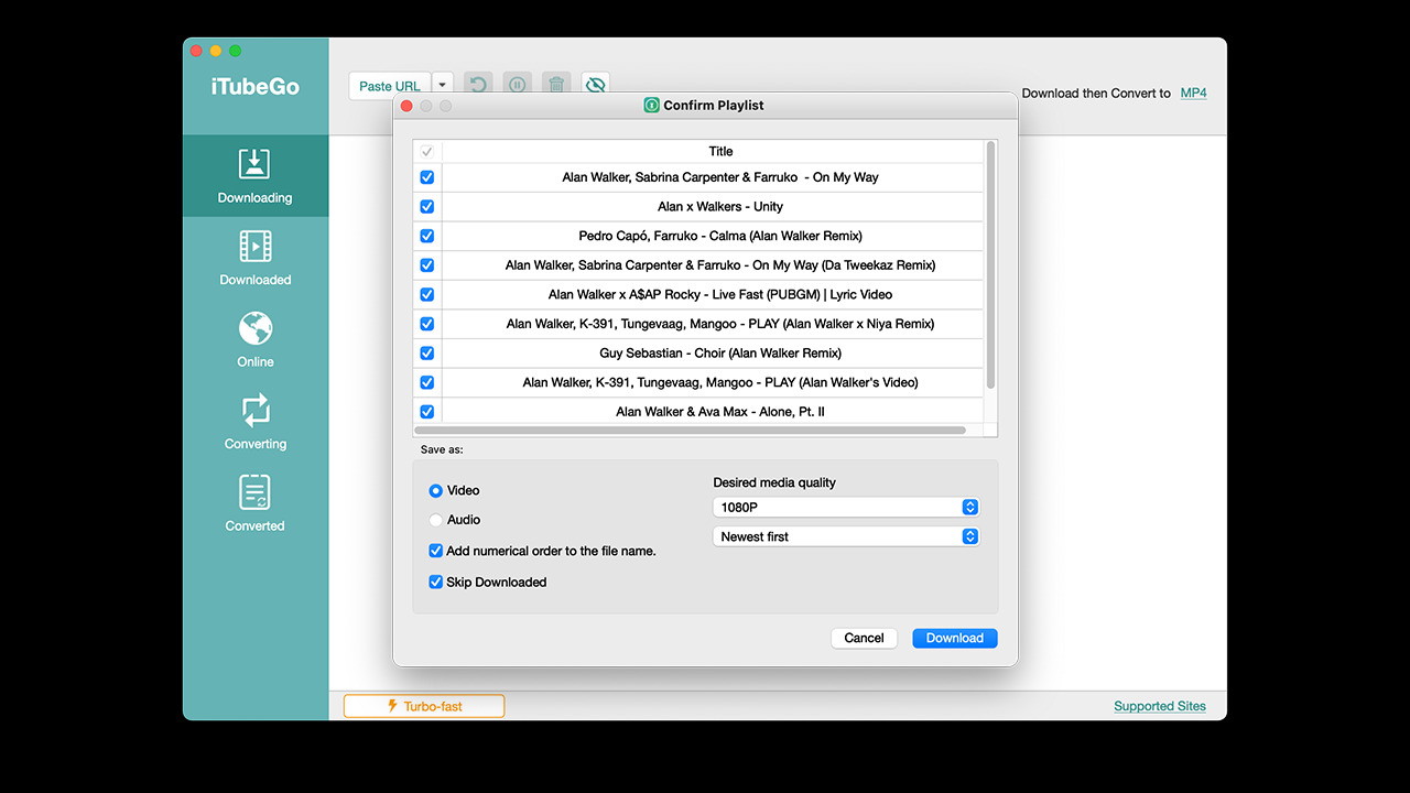 iTubeGo for Mac