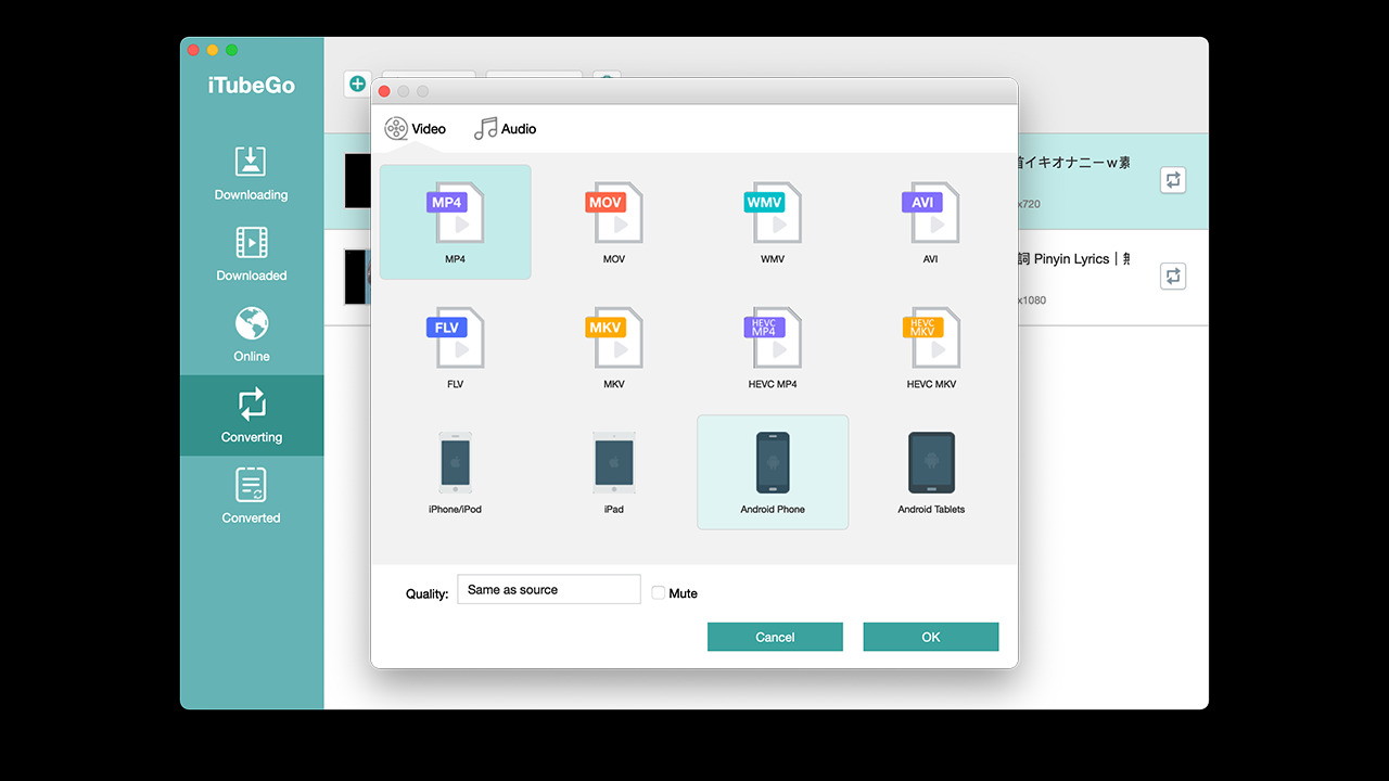 iTubeGo for Mac