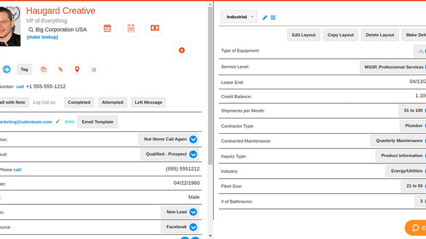 Enriched contact record