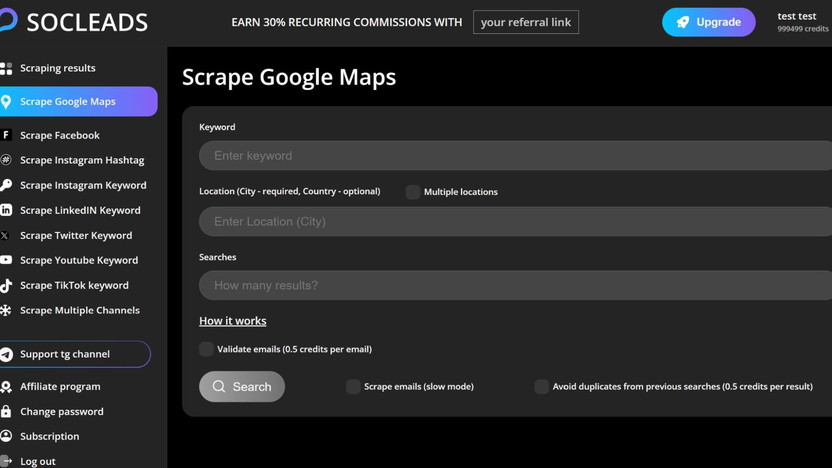 Google Maps scraping