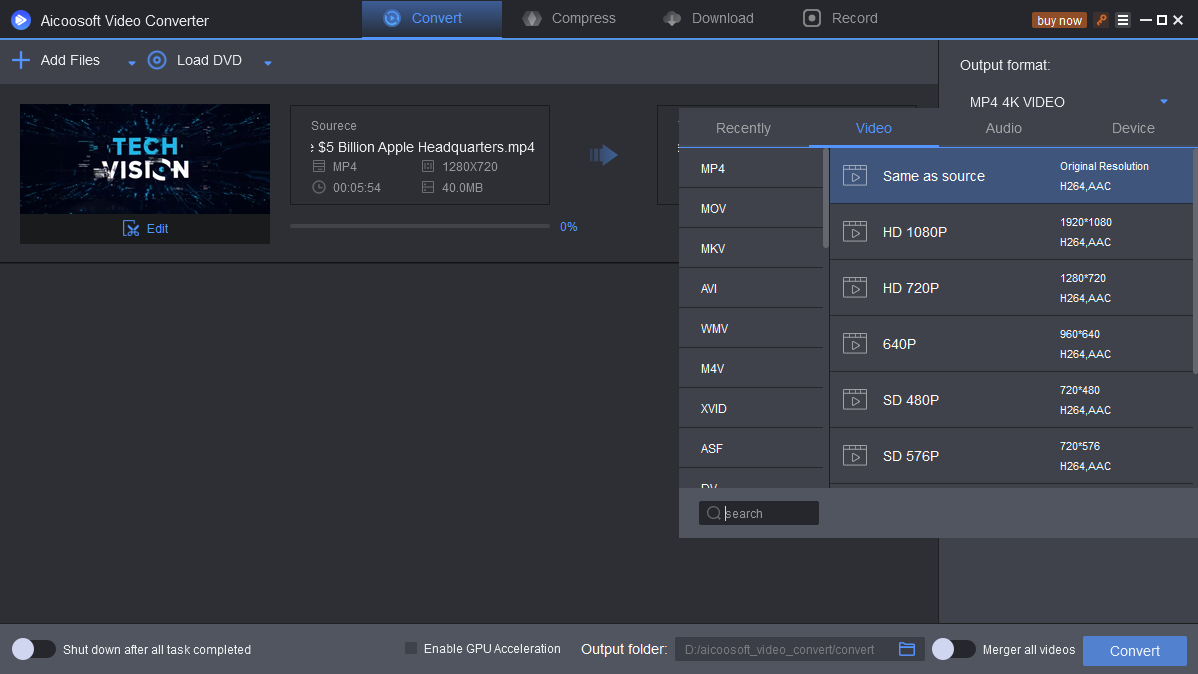 Aicoosoft Video Converter