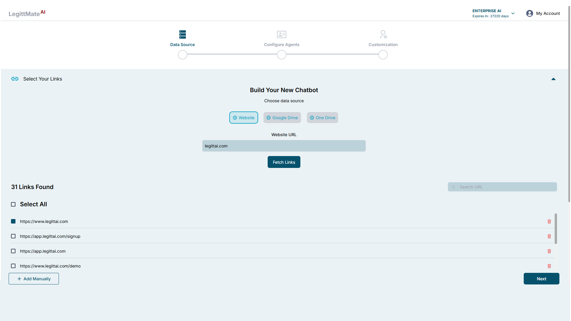 Chatbot training