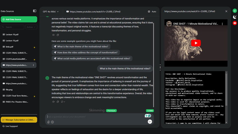 Chat with media files