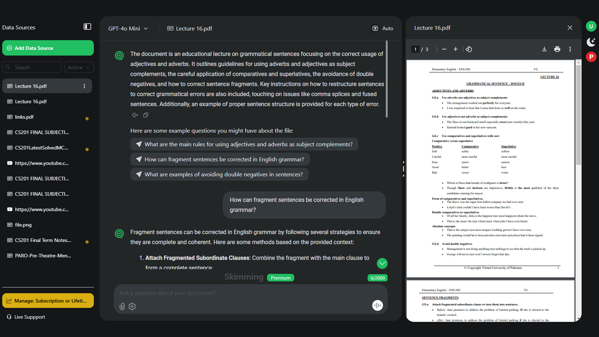 Chat with documents